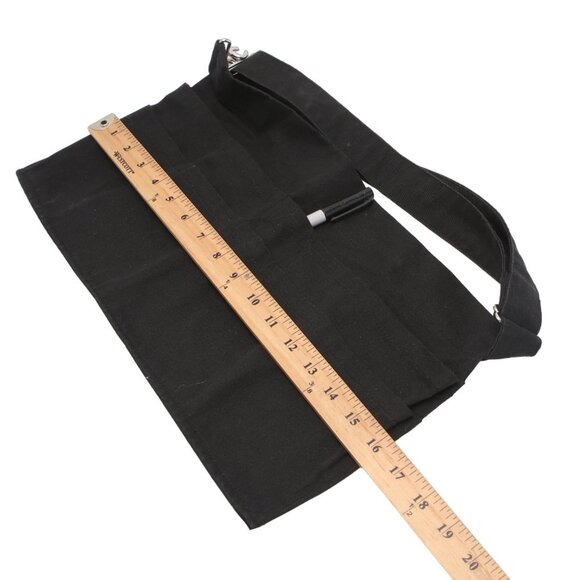 Premium Uniforms Long Coin Apron Black Pockets Hospitality Makeup Artist Server - Picture 3 of 6